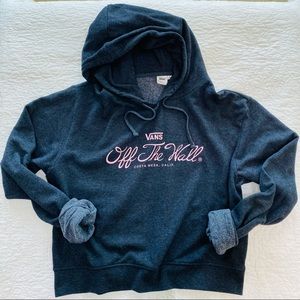 VANS Off the Wall Hoodie Charcoal Gray and Pink XL